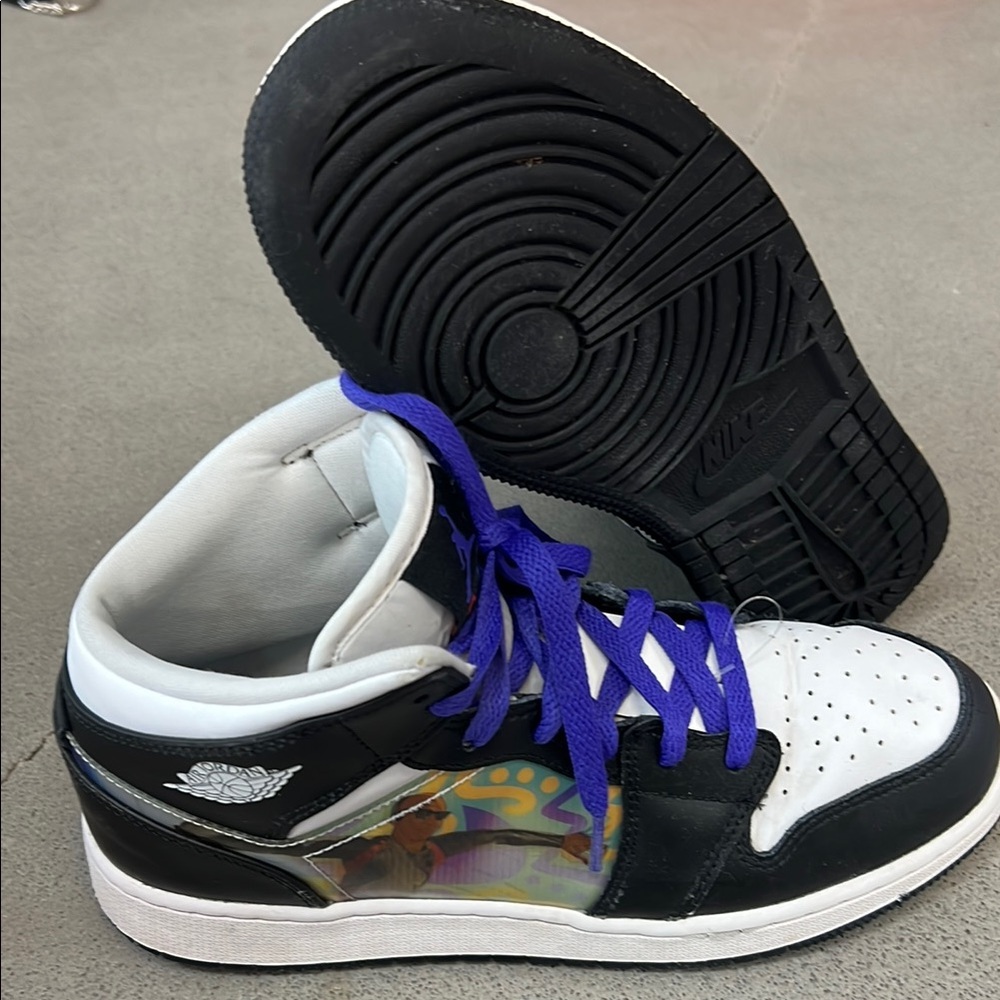 Nike Air Jordan 1 Mid (GS)‘Hologram’ Black/Concord